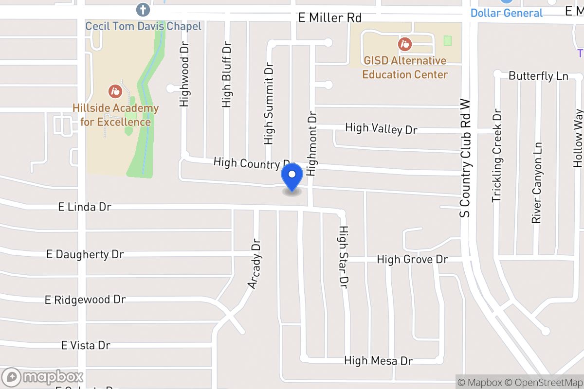 Map of 1105 E Linda Dr