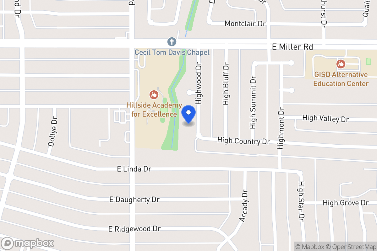 Map of 2121 Highwood Dr