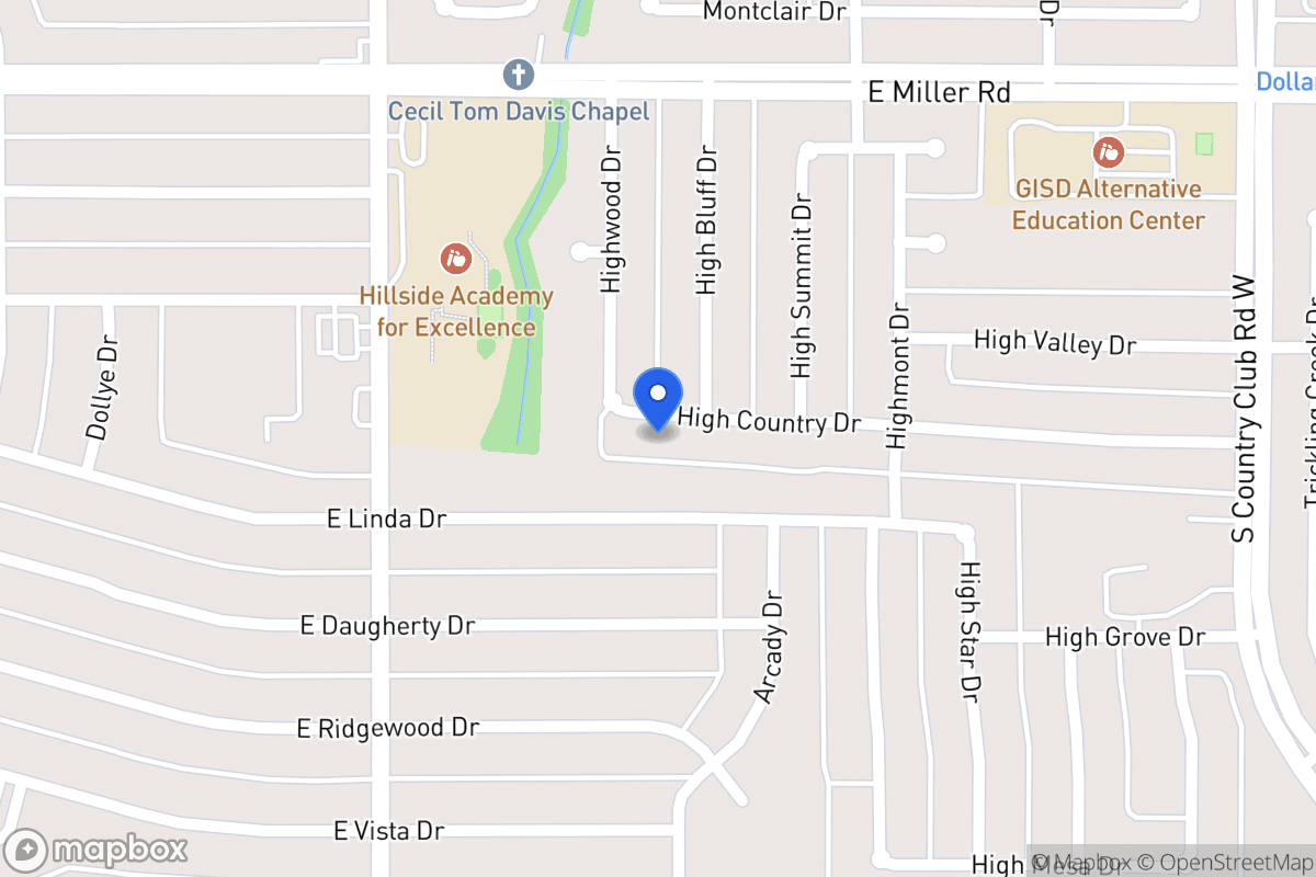Map of 910 High Country Dr