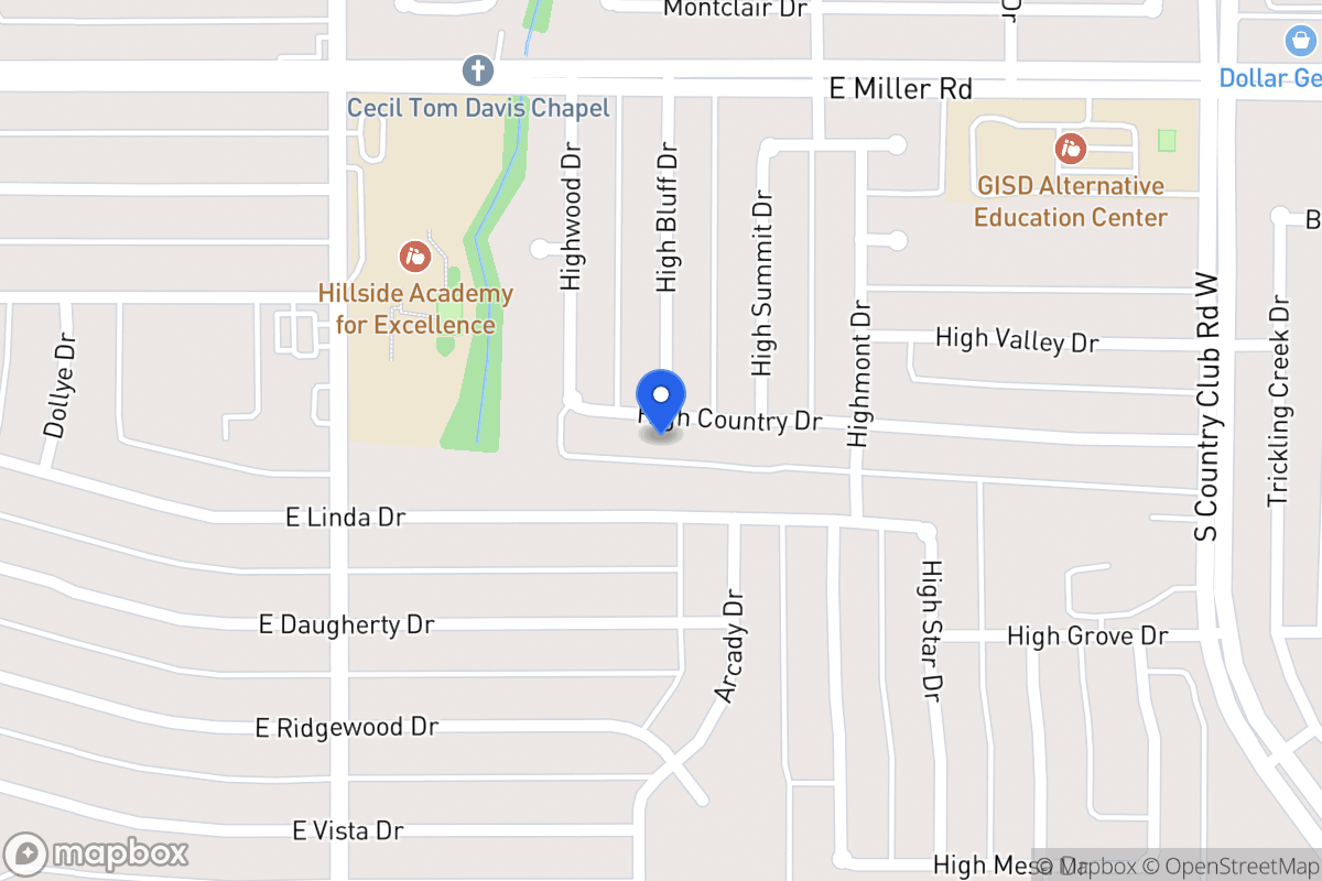 Map of 1002 High Country Dr