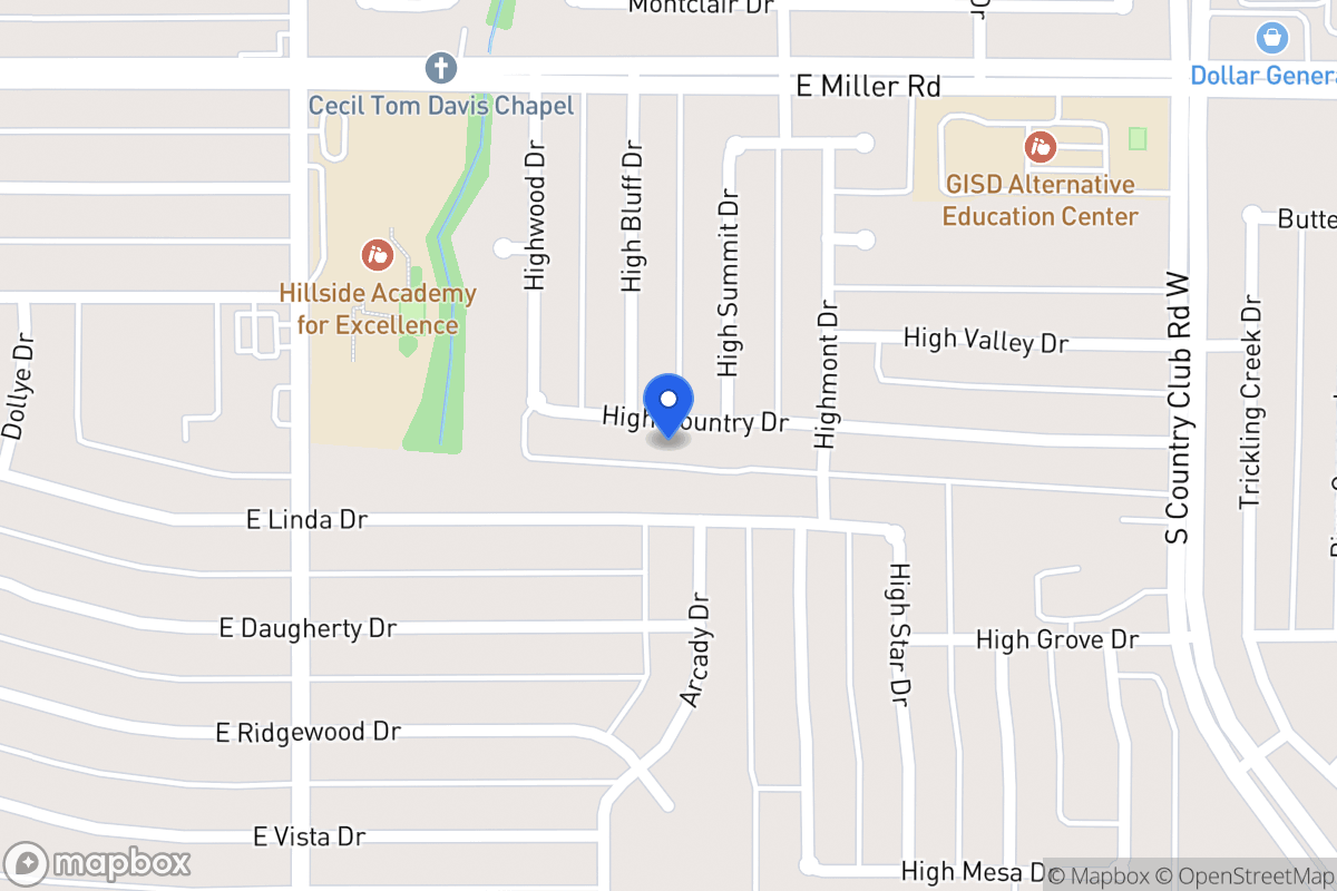 Map of 1010 High Country Dr