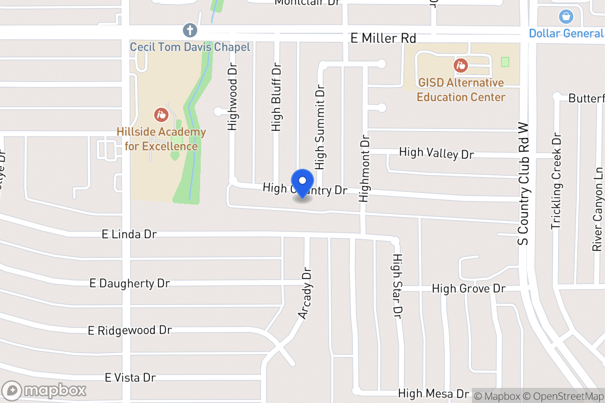 Map of 1014 High Country Dr