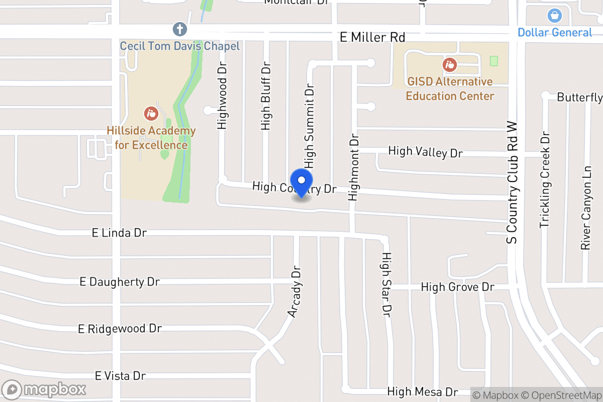 Map of 1018 High Country Dr
