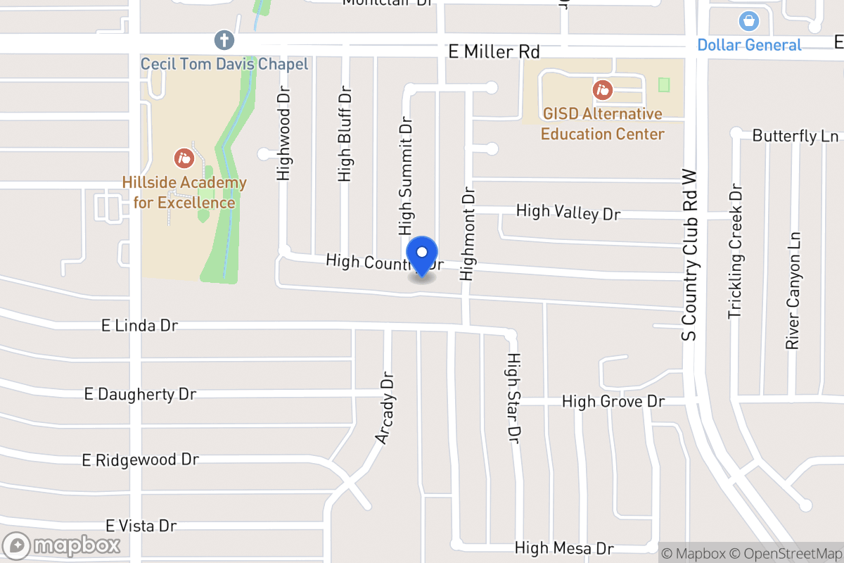 Map of 1026 High Country Dr