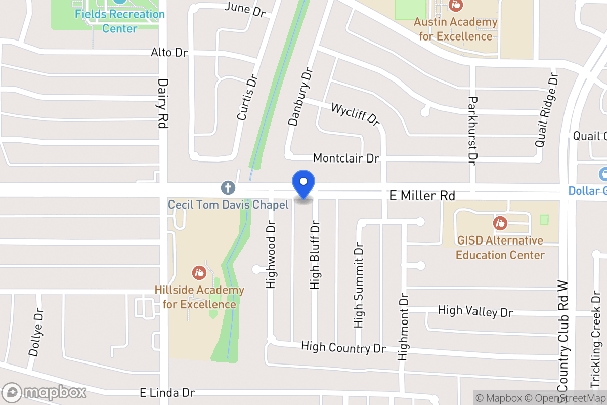 Map of 2001 High Bluff Dr