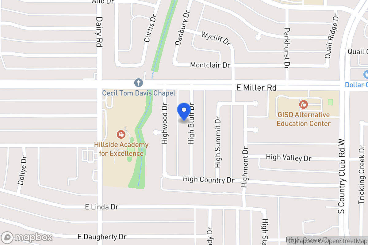 Map of 2021 High Bluff Dr
