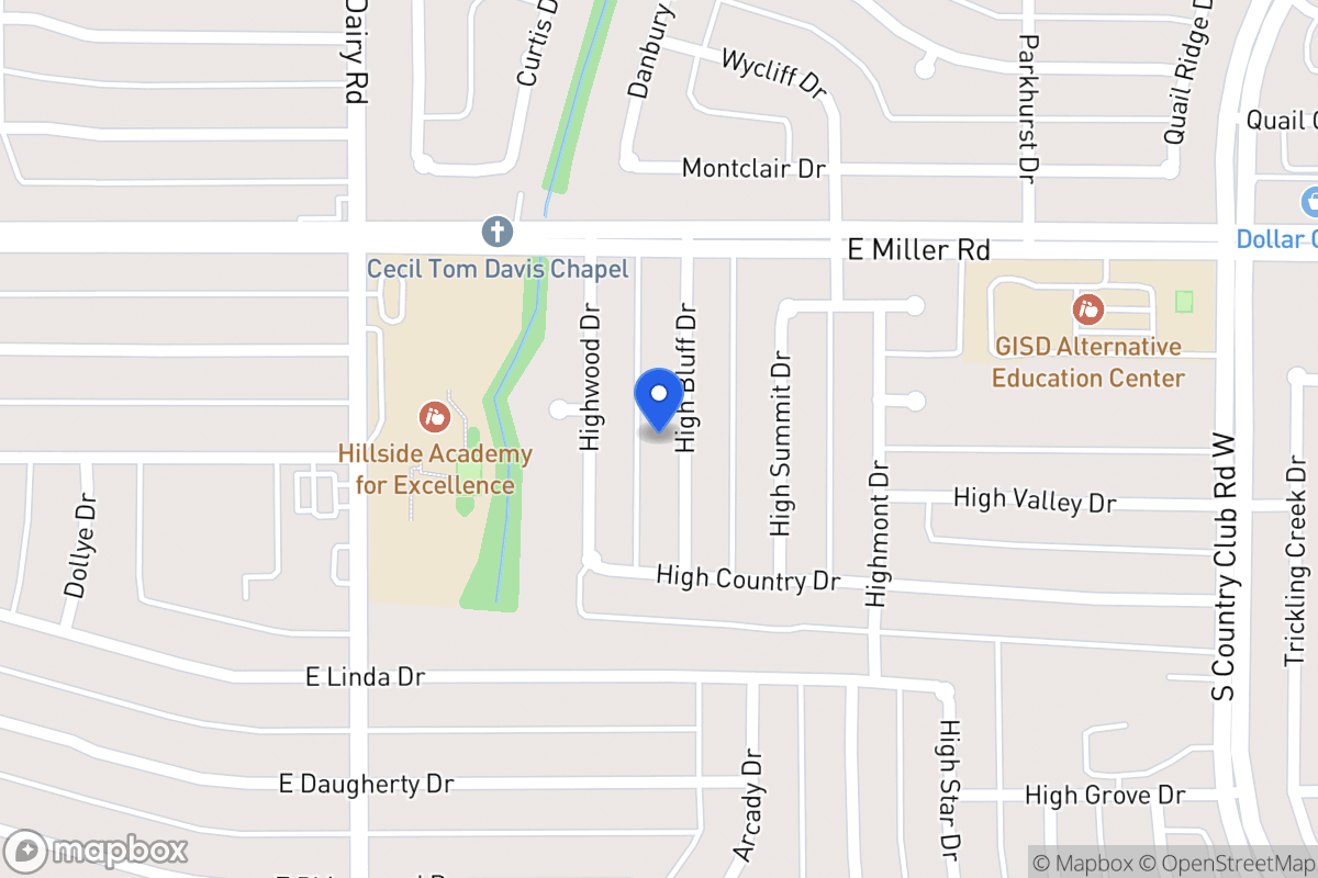 Map of 2105 High Bluff Dr