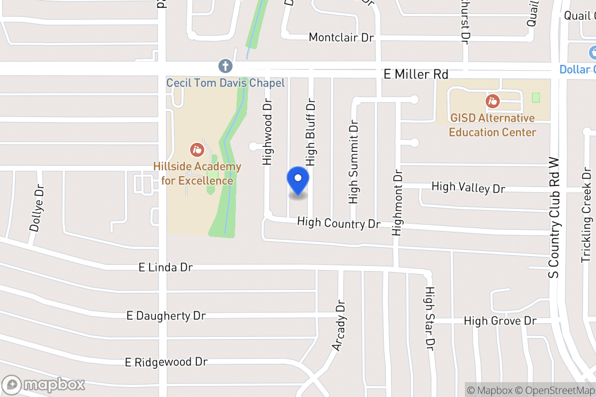 Map of 2121 High Bluff Dr