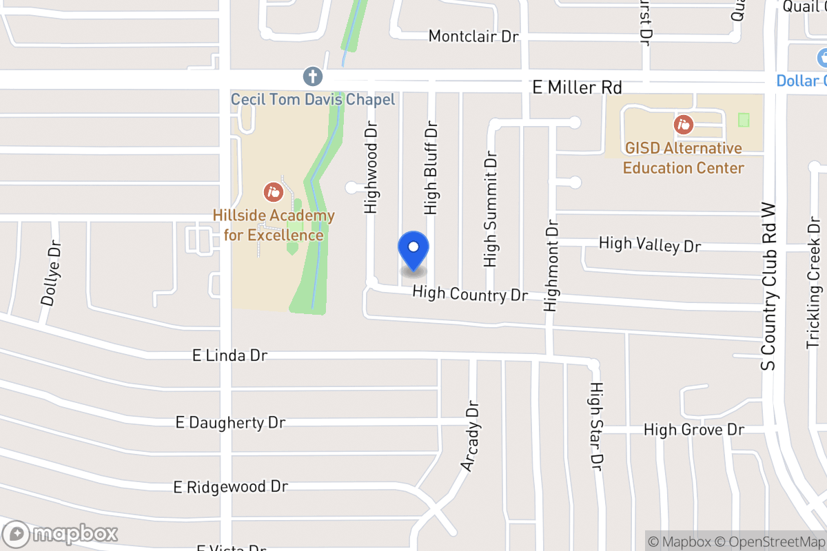 Map of 2125 High Bluff Dr