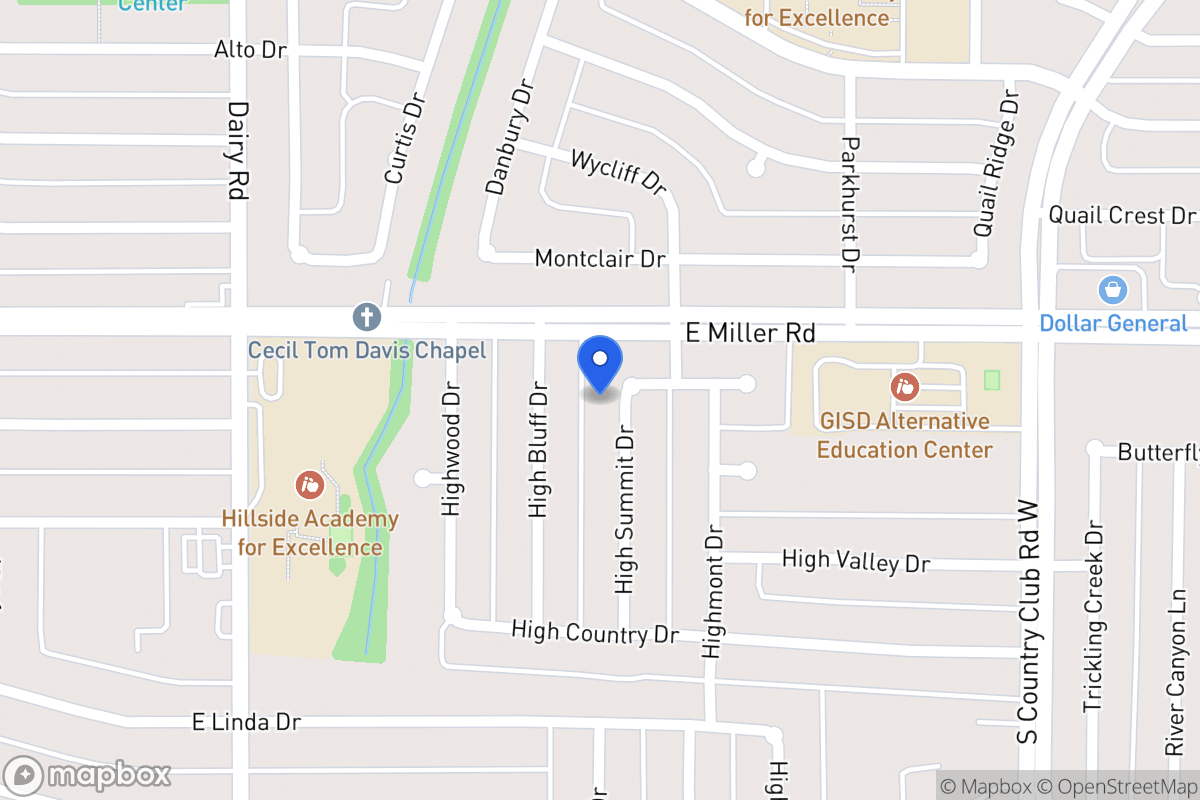 Map of 2001 High Summit Dr