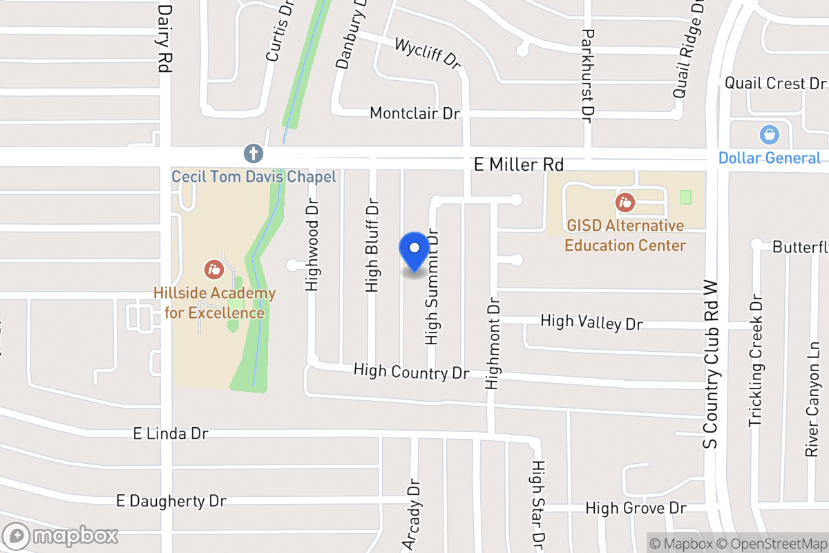Map of 2021 High Summit Dr