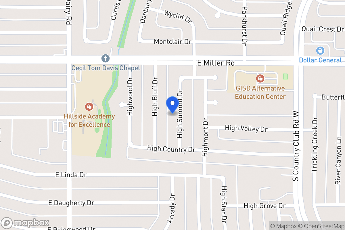 Map of 2101 High Summit Dr