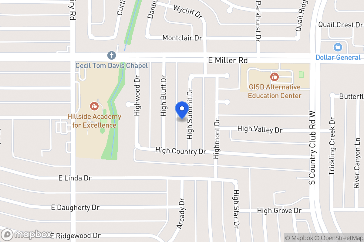 Map of 2105 High Summit Dr