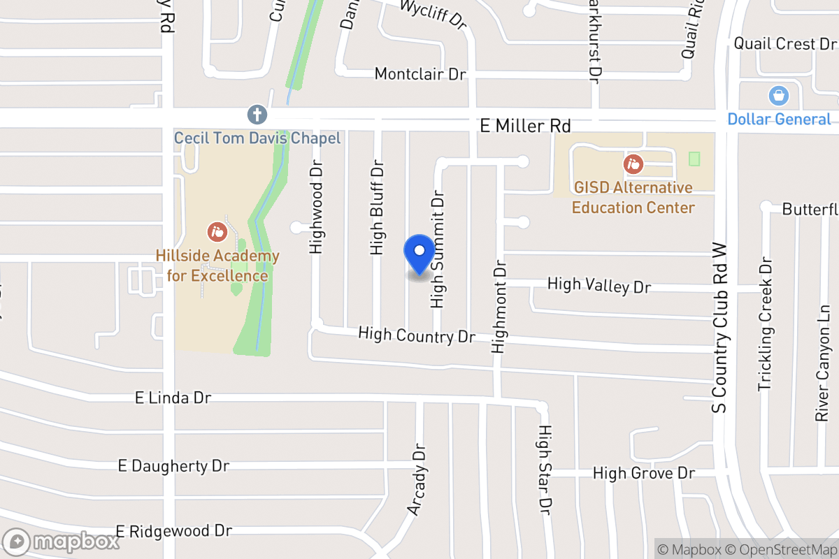 Map of 2109 High Summit Dr