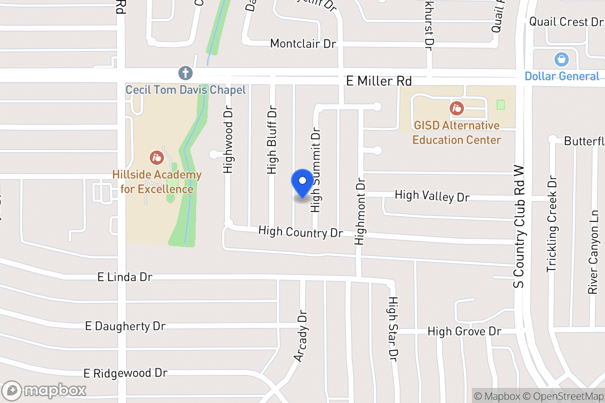Map of 2113 High Summit Dr