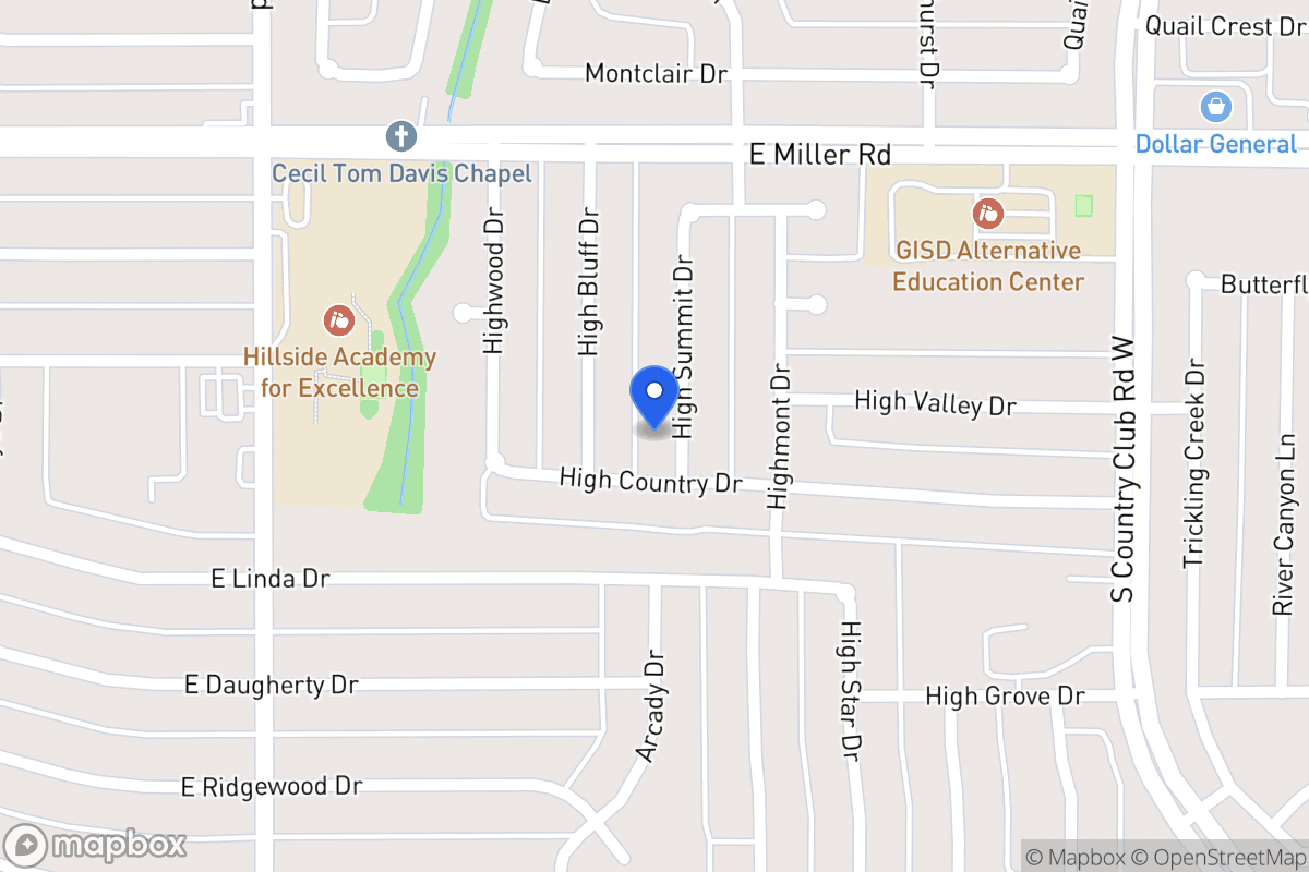 Map of 2117 High Summit Dr