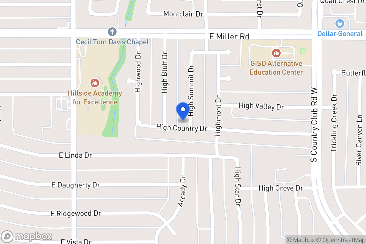 Map of 2121 High Summit Dr