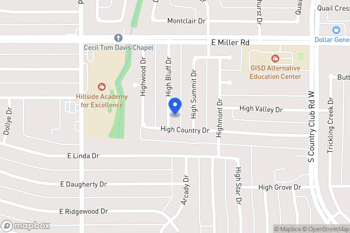 Map of 2122 High Bluff Dr