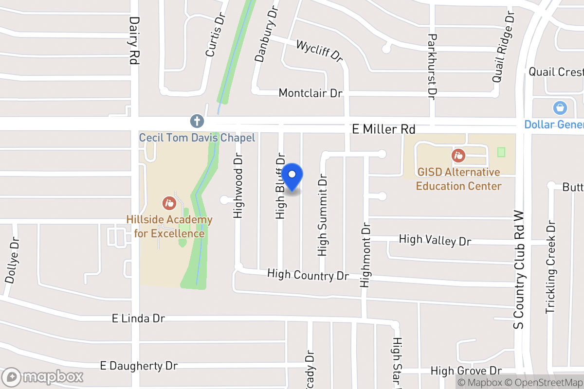 Map of 2026 High Bluff Dr