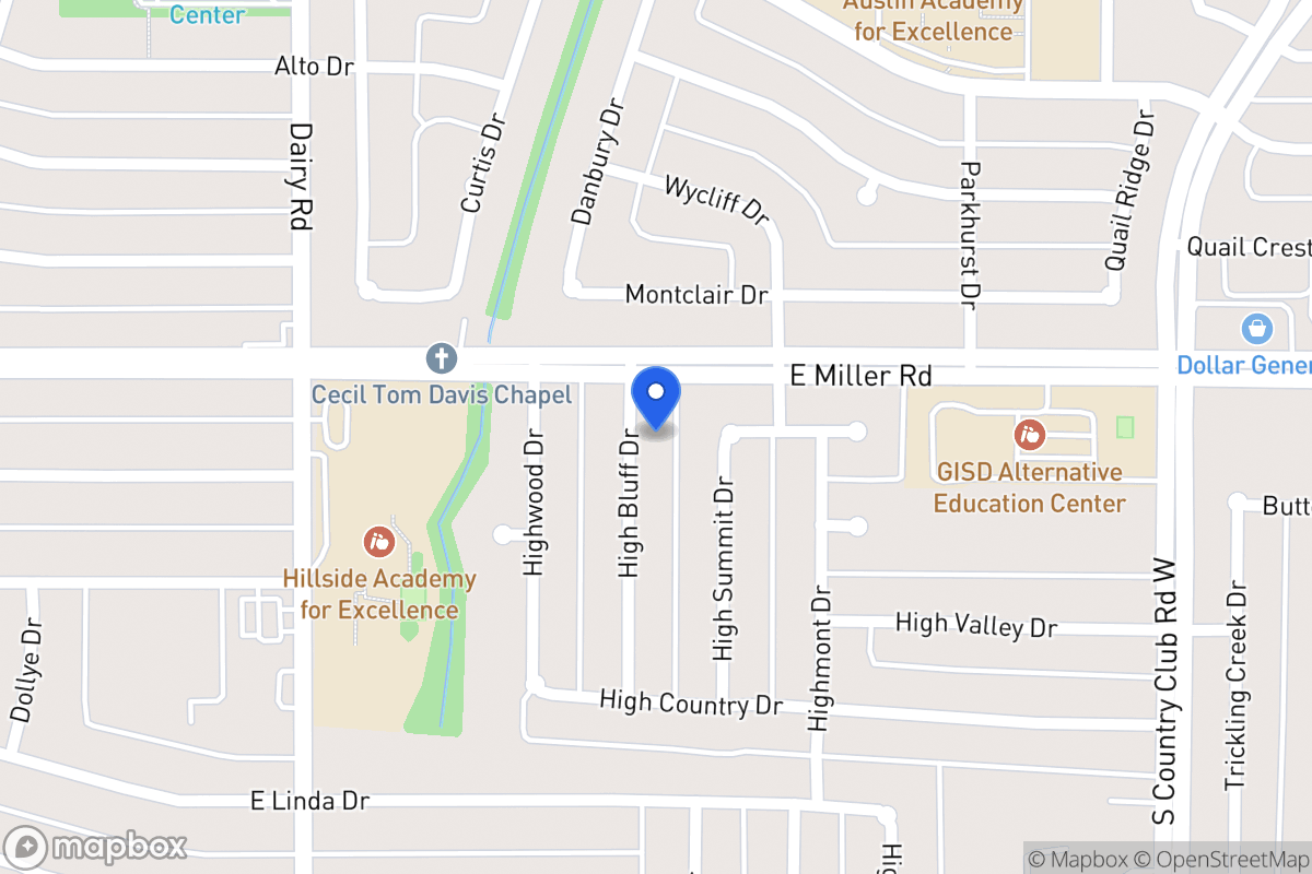 Map of 2010 High Bluff Dr