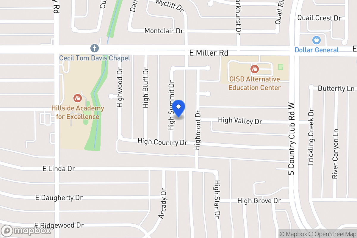 Map of 2110 High Summit Dr
