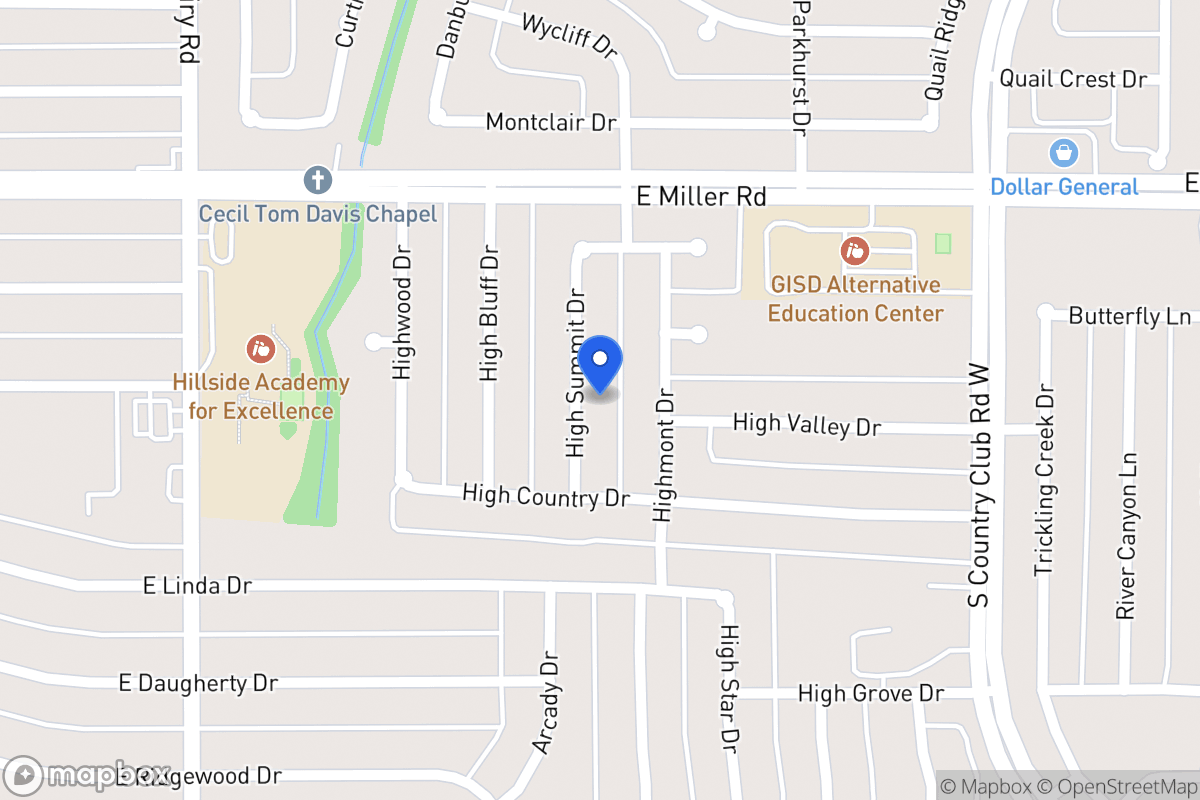 Map of 2106 High Summit Dr