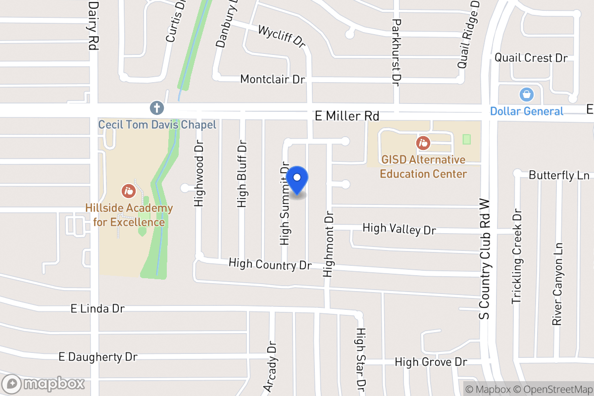 Map of 2022 High Summit Dr