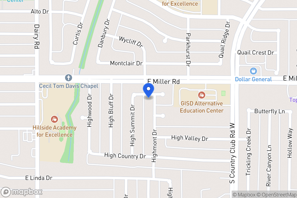 Map of 2001 Highmont Dr