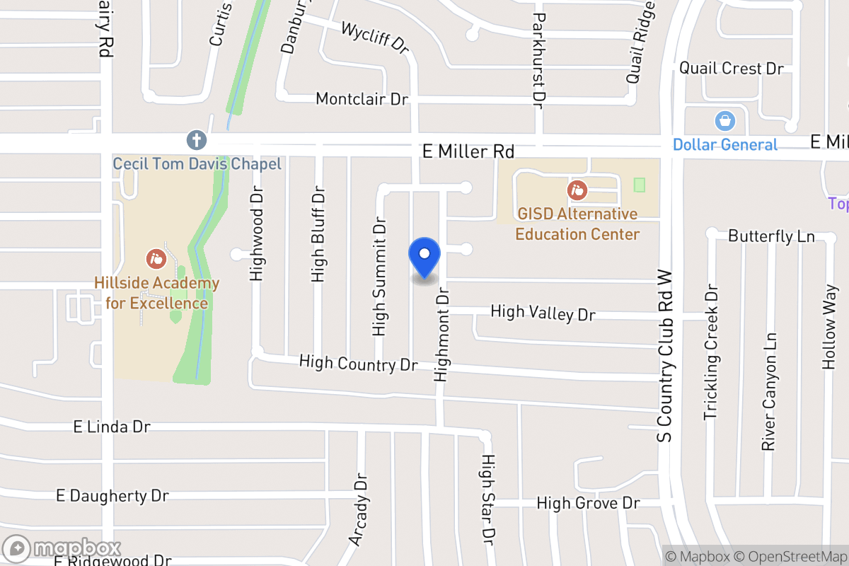 Map of 2101 Highmont Dr