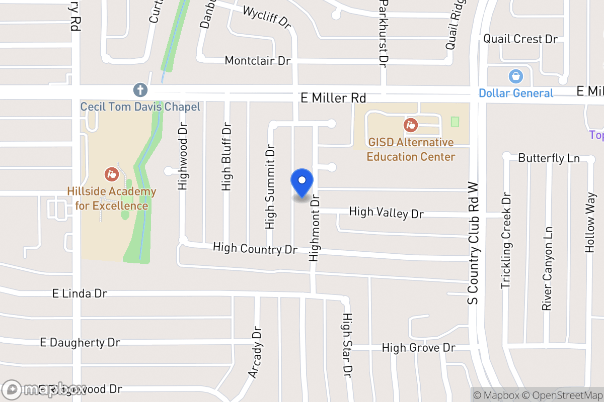 Map of 2105 Highmont Dr