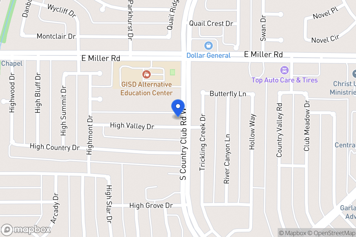 Map of 1225 High Valley Dr