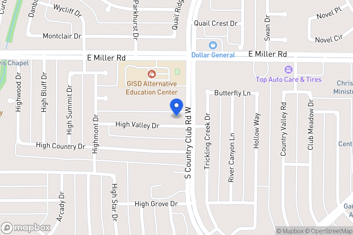 Map of 1221 High Valley Dr