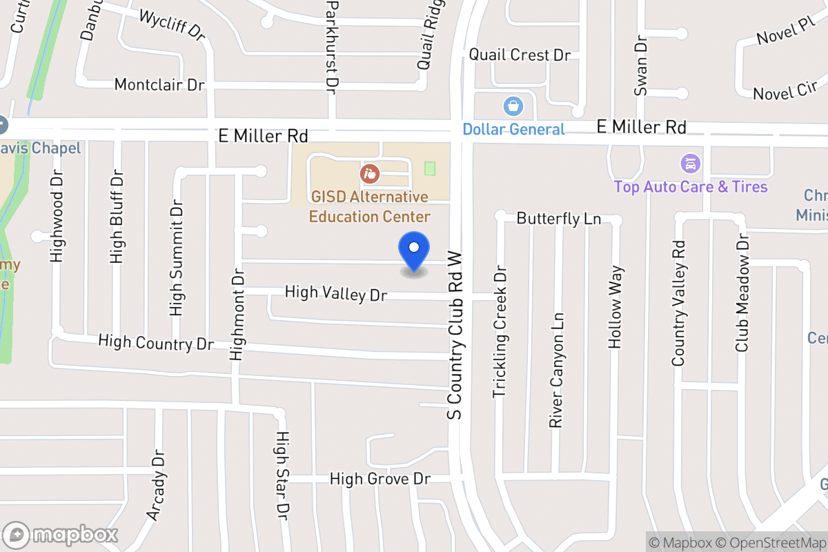 Map of 1217 High Valley Dr