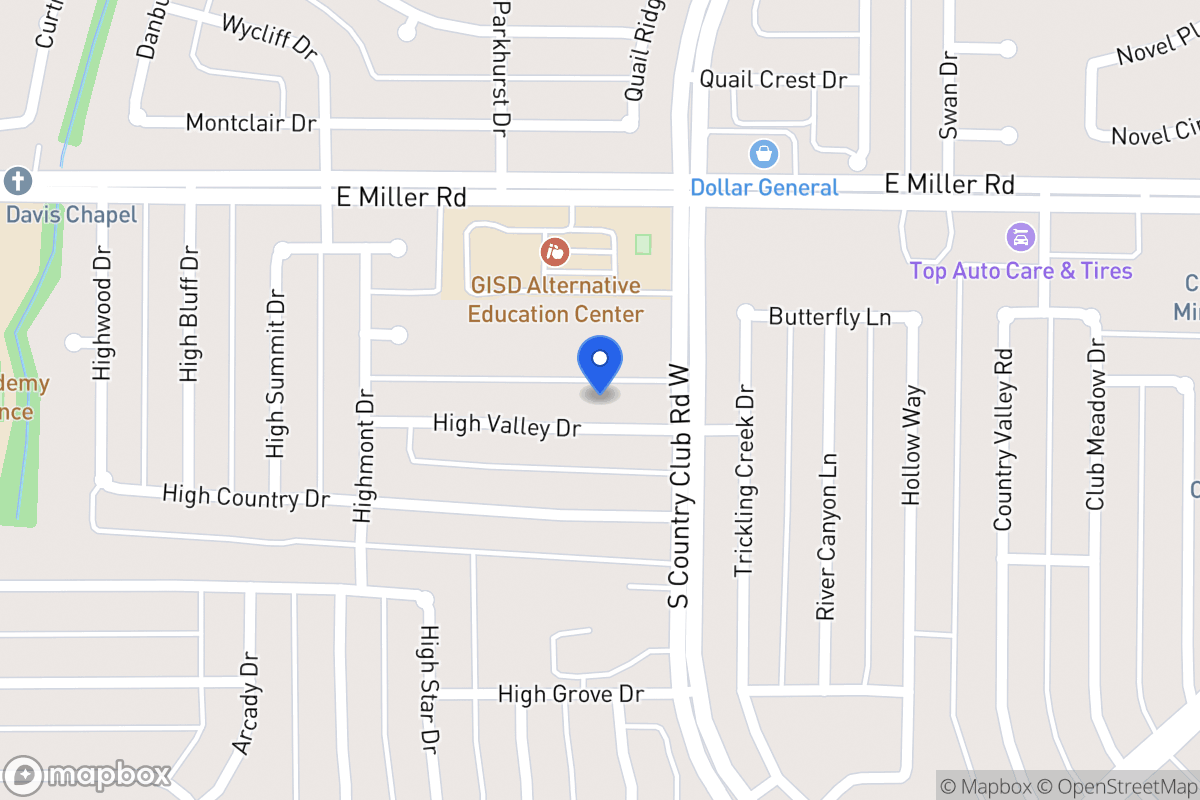 Map of 1213 High Valley Dr