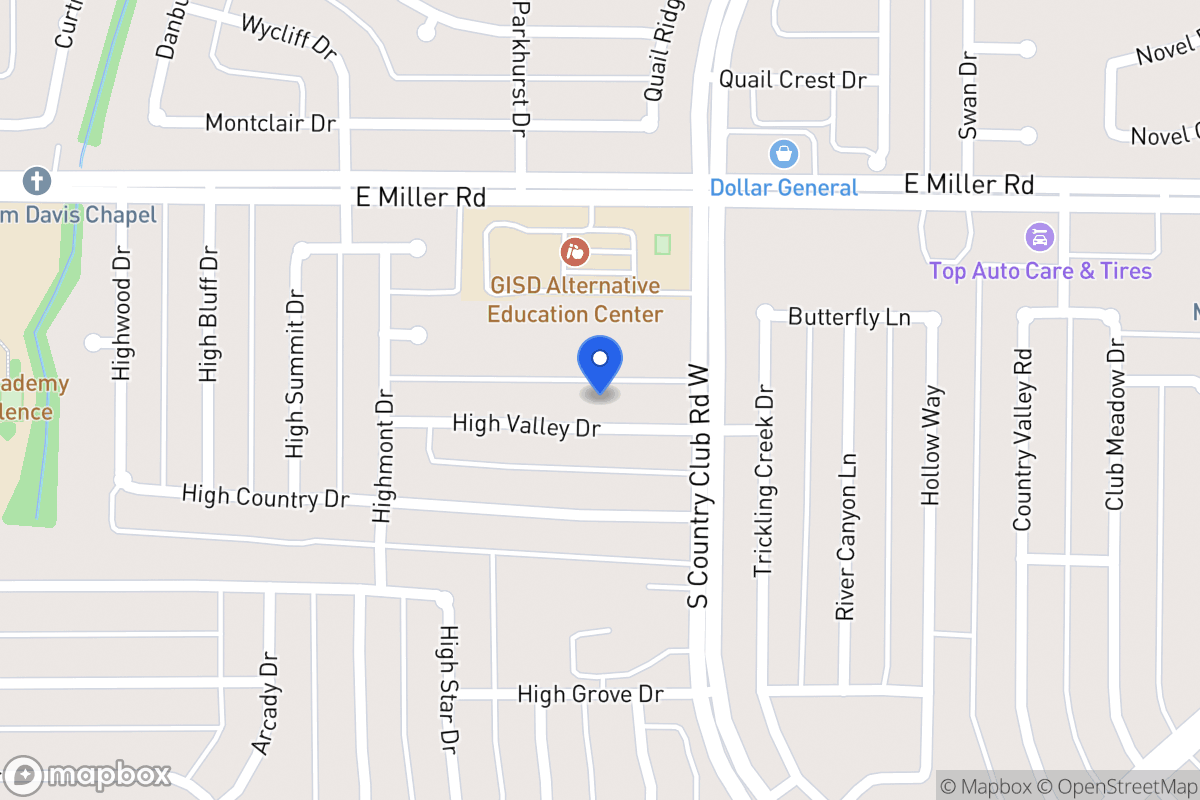 Map of 1209 High Valley Dr