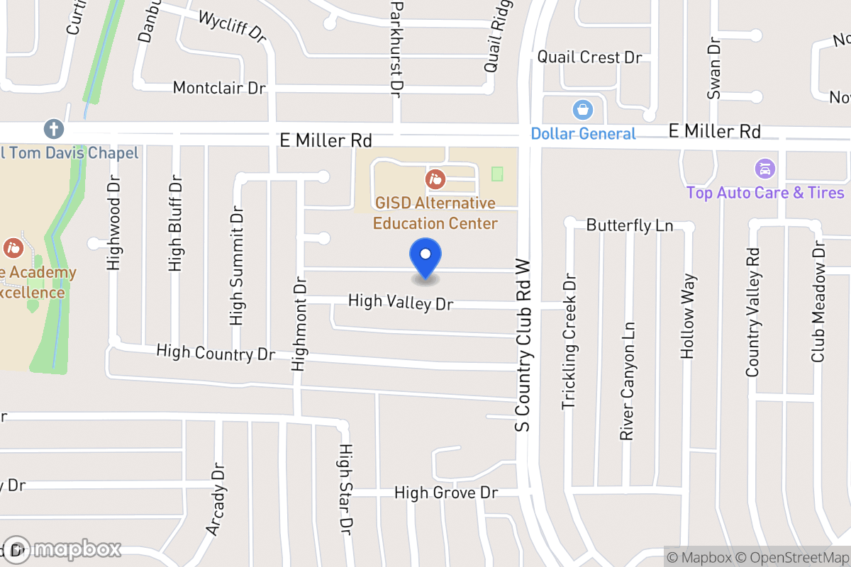 Map of 1201 High Valley Dr