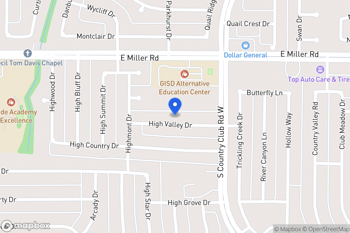 Map of 1129 High Valley Dr