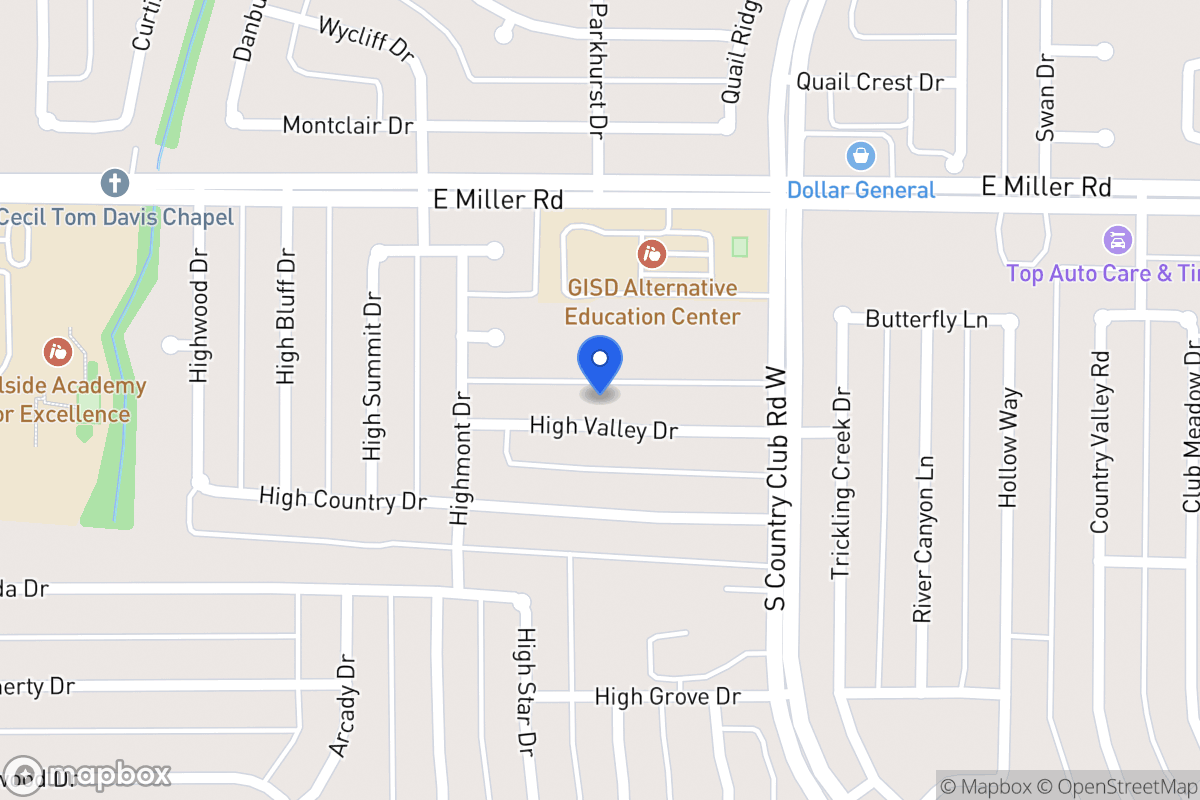 Map of 1125 High Valley Dr