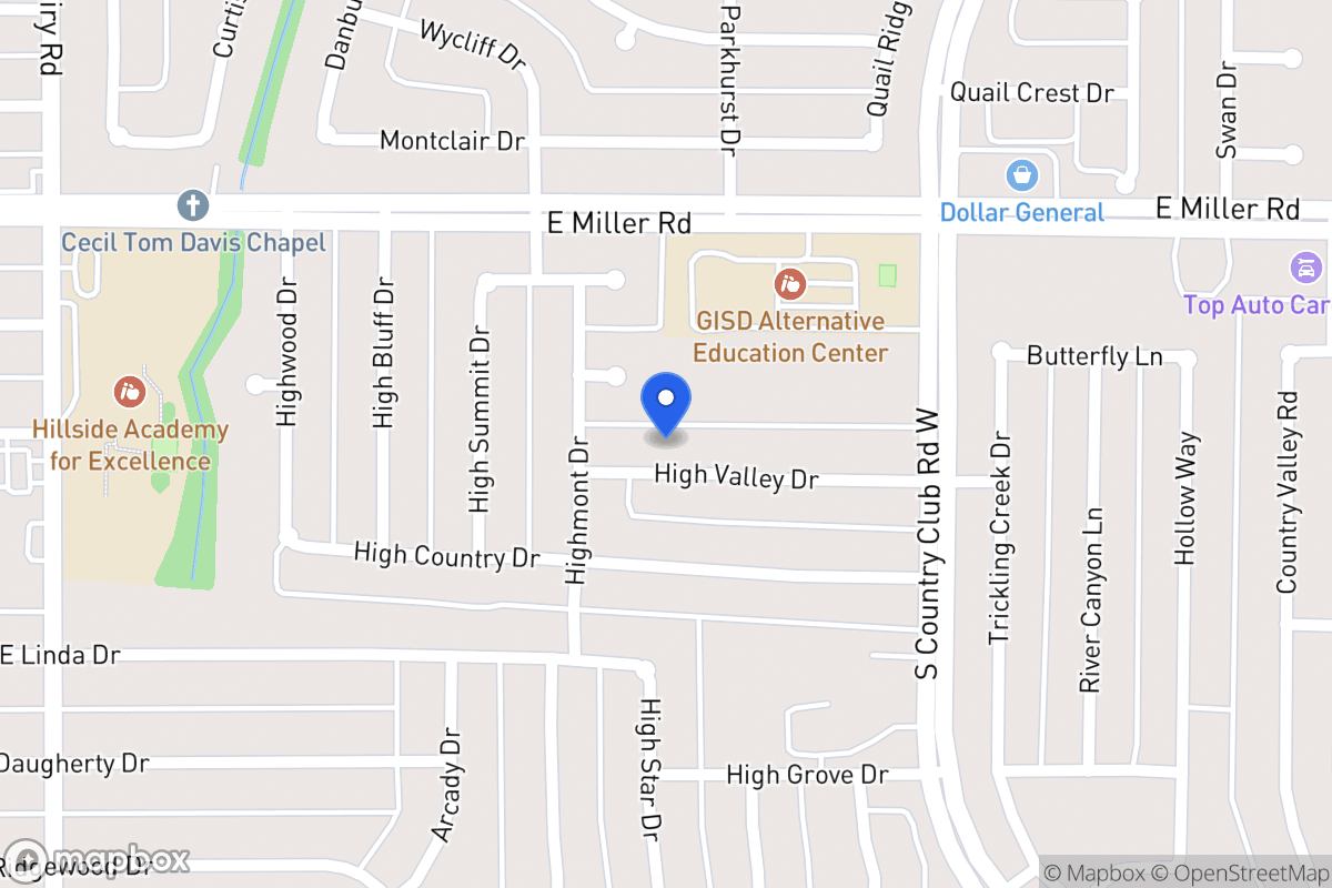 Map of 1113 High Valley Dr