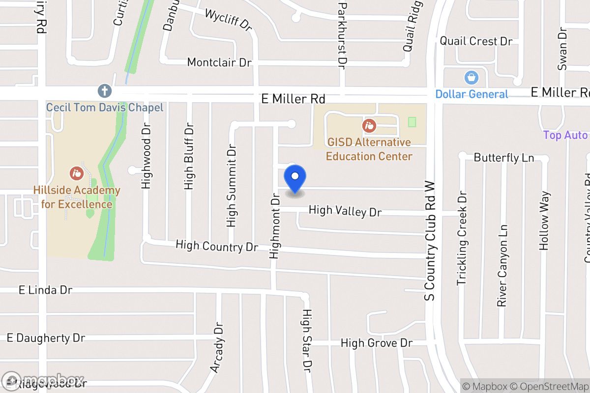Map of 1105 High Valley Dr