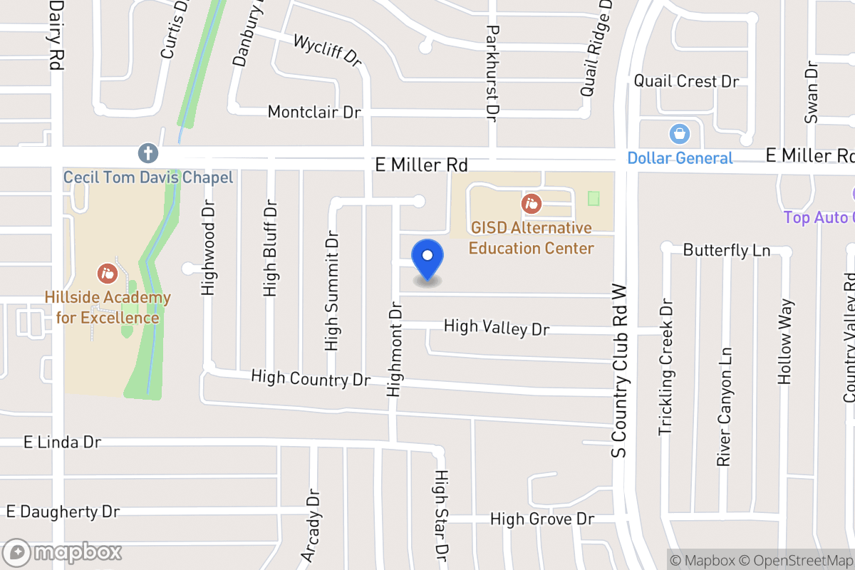 Map of 1110 Highmont Pl