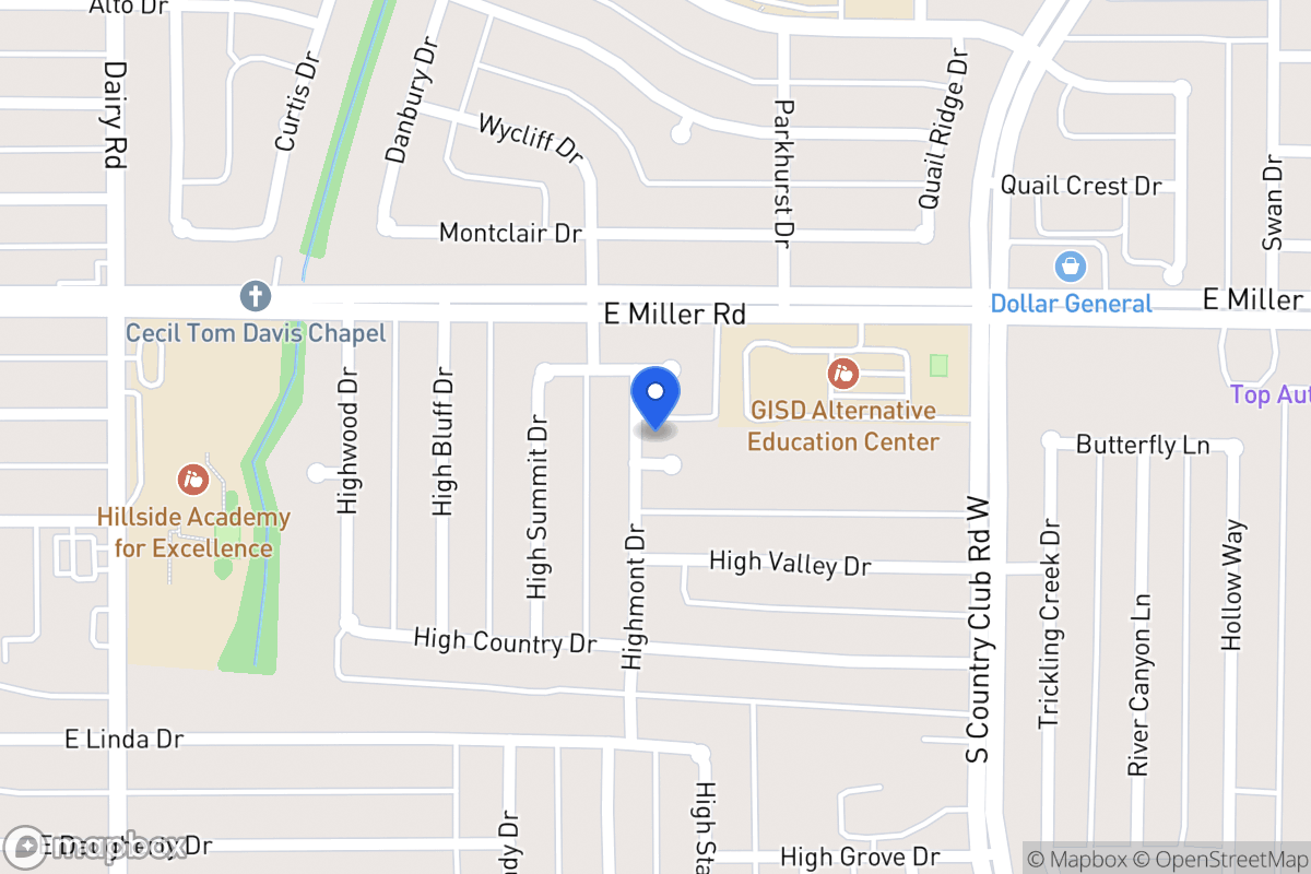 Map of 1105 Highmont Pl