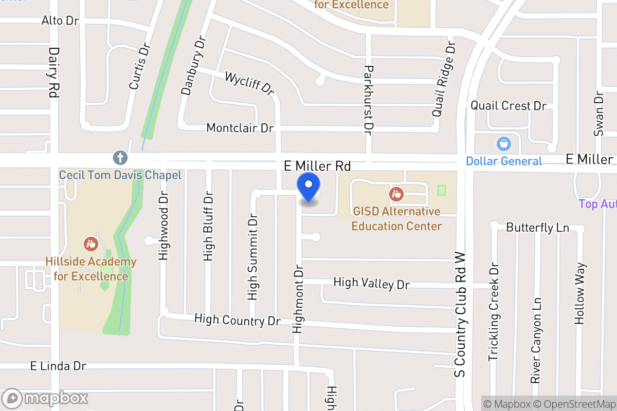 Map of 1106 High Hill Pl
