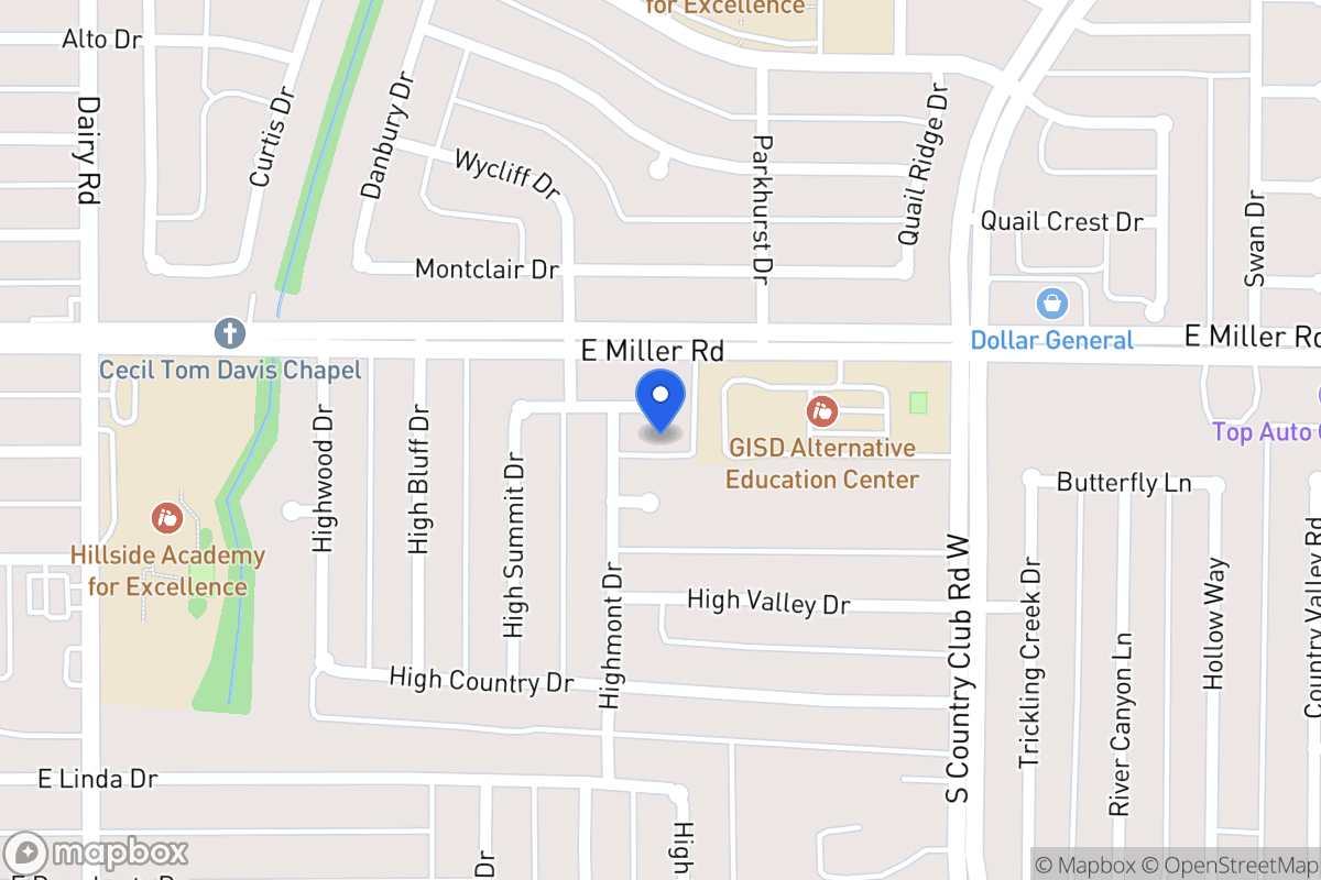 Map of 1110 High Hill Pl