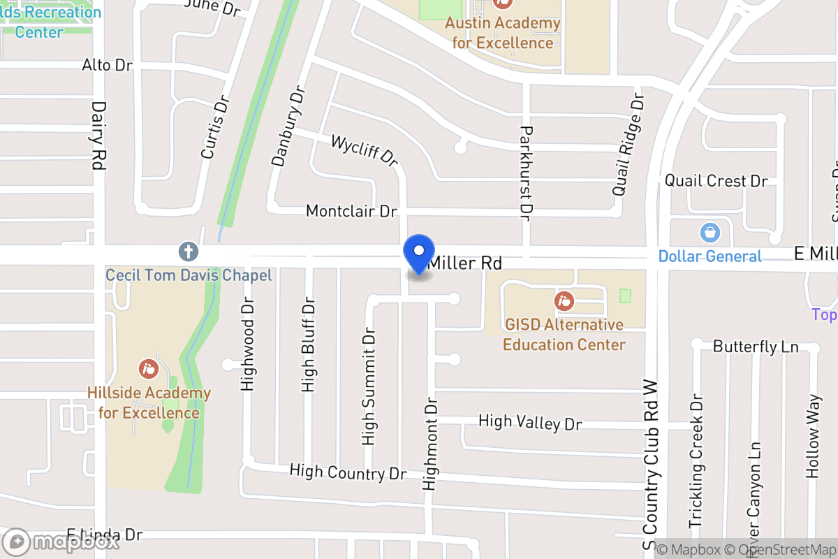 Map of 1101 High Hill Pl