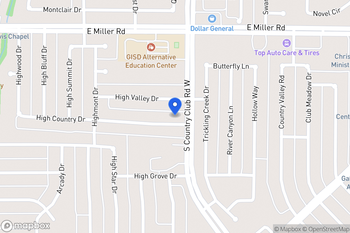 Map of 1225 High Country Dr