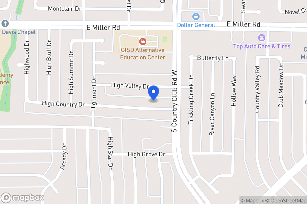 Map of 1217 High Country Dr
