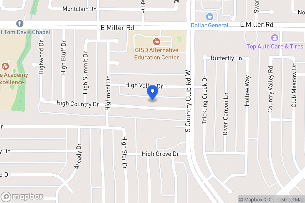 Map of 1205 High Country Dr