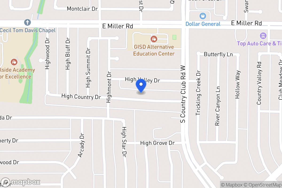 Map of 1125 High Country Dr