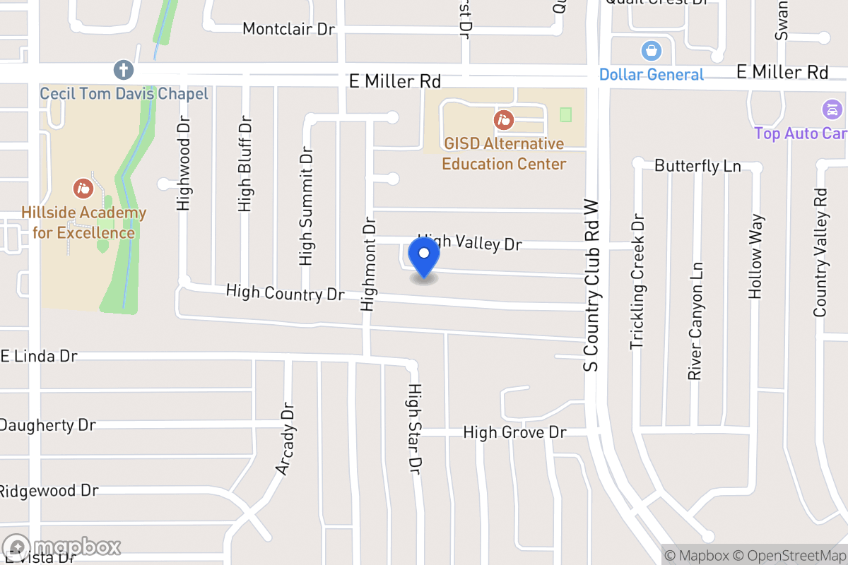 Map of 1113 High Country Dr